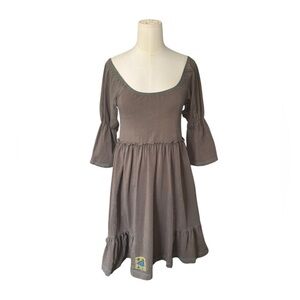 Womens Casual Matilda Jane Brown Field Trip Latte Charlie Dress S Siz 3/4 Sleeve